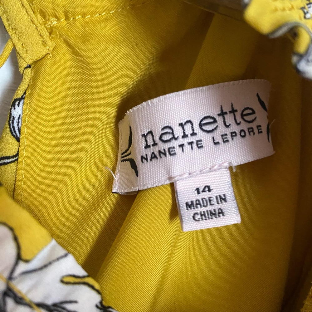 Nanette Lepore Yellow Floral Pleated Maxi Dress - Picture 3 of 4